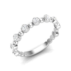 14k Gold Bead & Bezel Diamond Stackable Wedding Band,  diamond ring, ABB-103-D, bead and bezel diamond ring, bead and bezel diamond wedding band, Diamond, Rings & Stackable Bands, Belarino