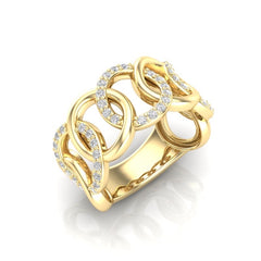 14K Diamond Interlocking Circle Ring ABB-331-D,  diamond ring, Diamond, Belarino