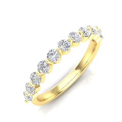 14K Floating Diamond Stackable/Wedding Band ABB-443.1-D,  diamond ring, Diamond, Belarino