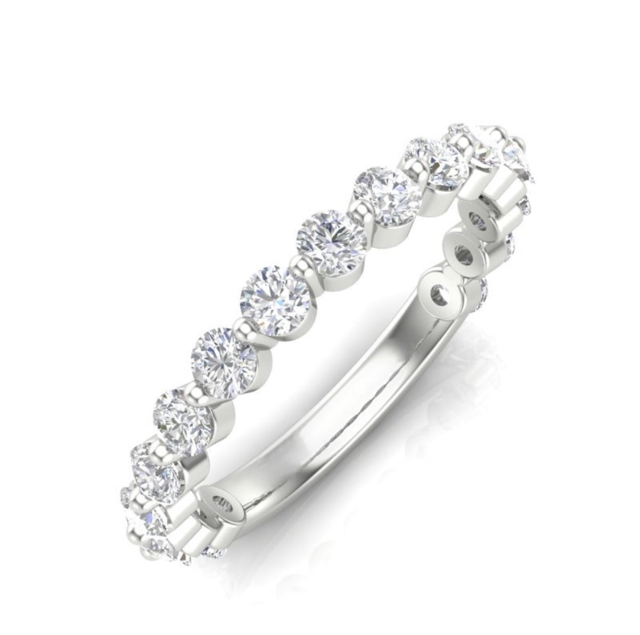 14K Gold Floating Diamond Stackable Wedding Band,  diamond ring, ABB-443.2-D, Baguett Wedding Band, Diamond, diamond ring, Belarino