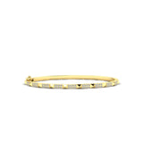 14k Gold Diamond Pyramid Stud Bangle - Abtin & Company 